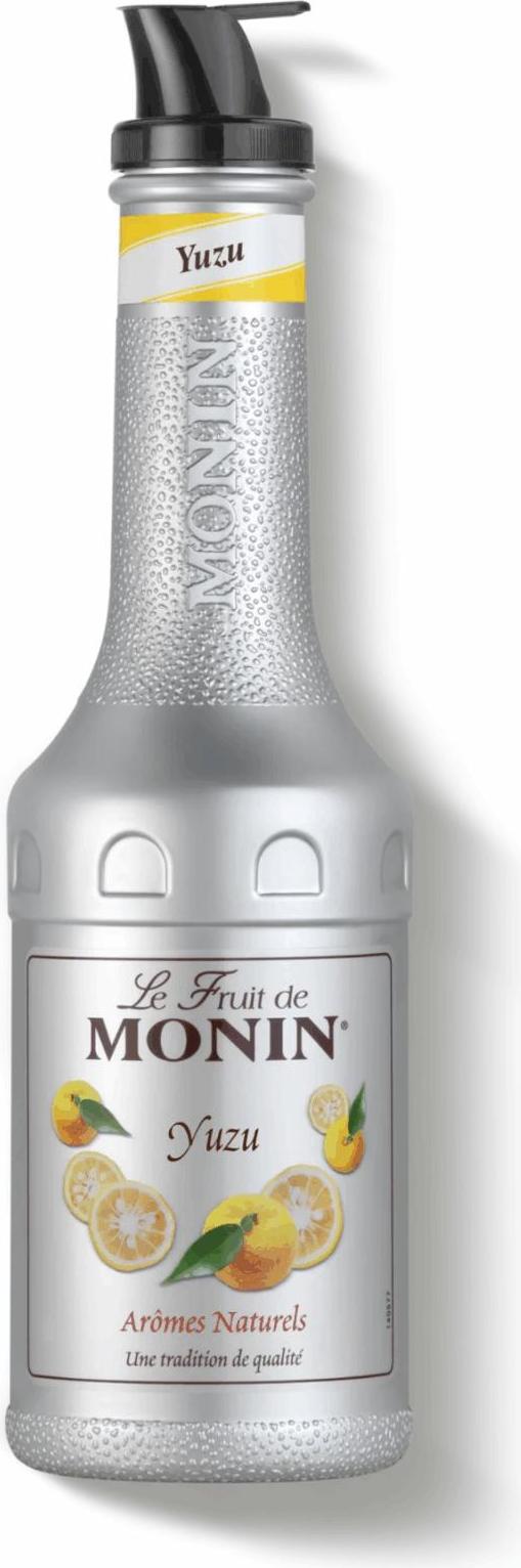 Monin Yuzu Fruchtpüree mit Dosierpumpe für Cocktails, Limonaden und Desserts