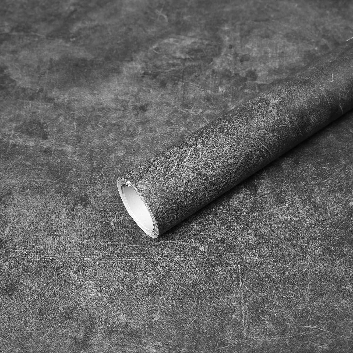 Markenlos Selbstklebende Möbel-Folie - graue Zementtextur - 1 Stück - 30 x 300 cm - PVC