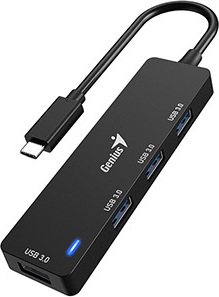 Rozbočovač USB (3.0) 4-portový, UH-400, čierny, Genius