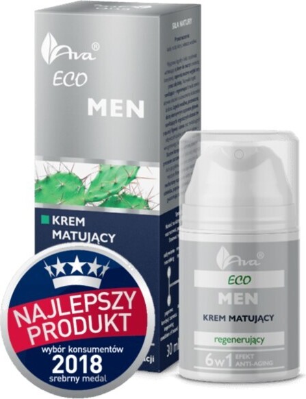 Ava Laboratorium Eco Men Mattifying Cream Regenerating 50ml + Free Samples