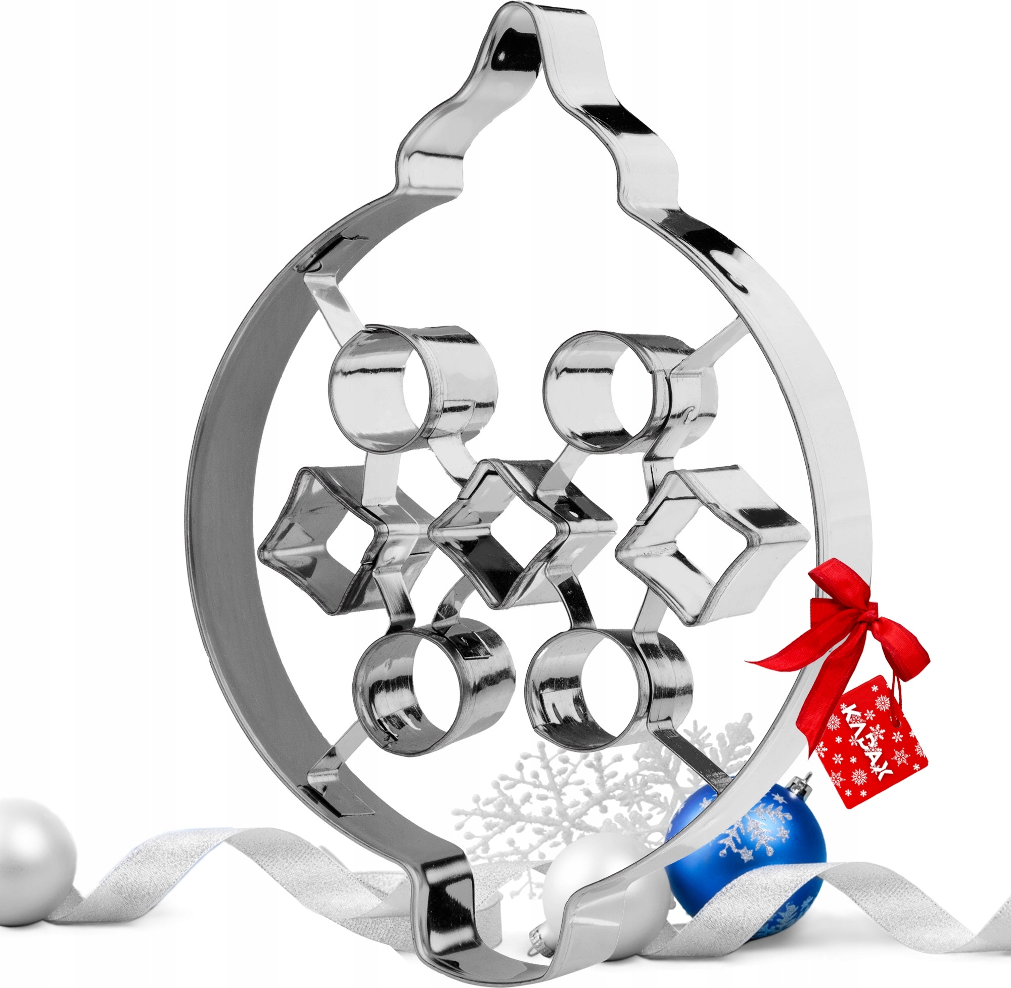 KADAX Ausstechformen aus Edelstahl "Satter", Ausstecher, Keksausstecher für backen, Weihnachtskugel K376