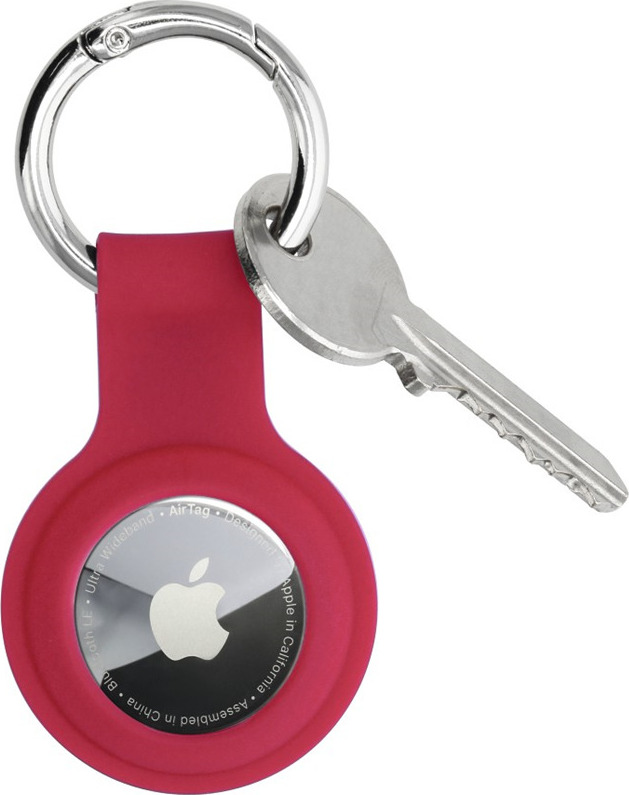 Hama Finest Feel, ochrana pre Apple AirTag, silikónová, červená