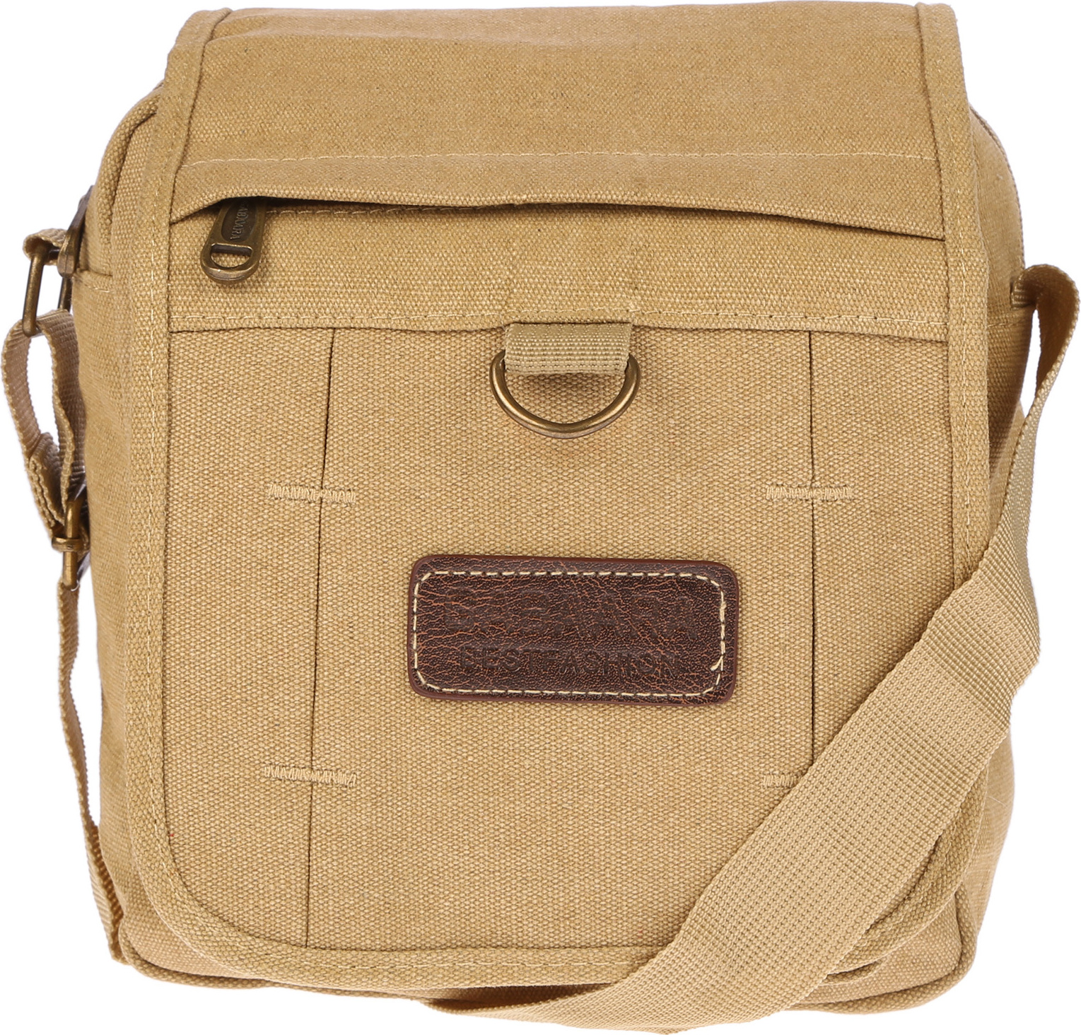 Markenlos Damen Herren Tasche Canvas Umhängetasche Schultertasche Crossover Bag Handtasche Khaki