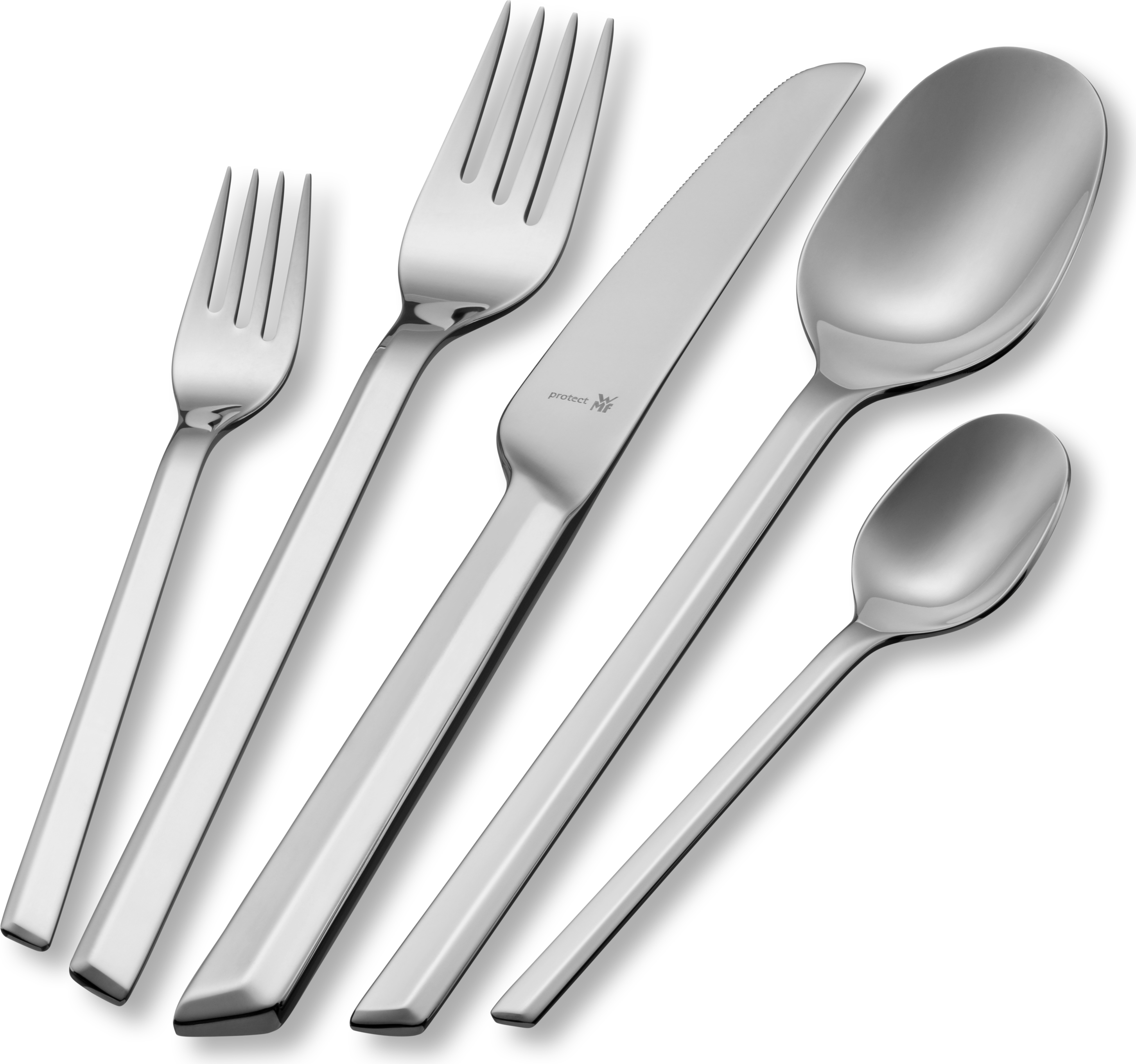 WMF Kineo Serviergabel 23,2 cm, Vorlegebesteck, Cromargan protect Edelstahl poliert, glänzend, kratzbeständig, spülmaschinengeeignet 12.6830.6340