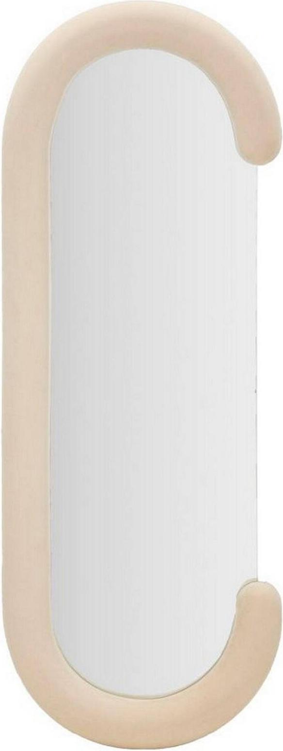 Dmora Spiegel Shot, Spiegel mit Rahmen, Wanddekorationsartikel, Spiegeldekoration, 60x7 h160 cm, Creme