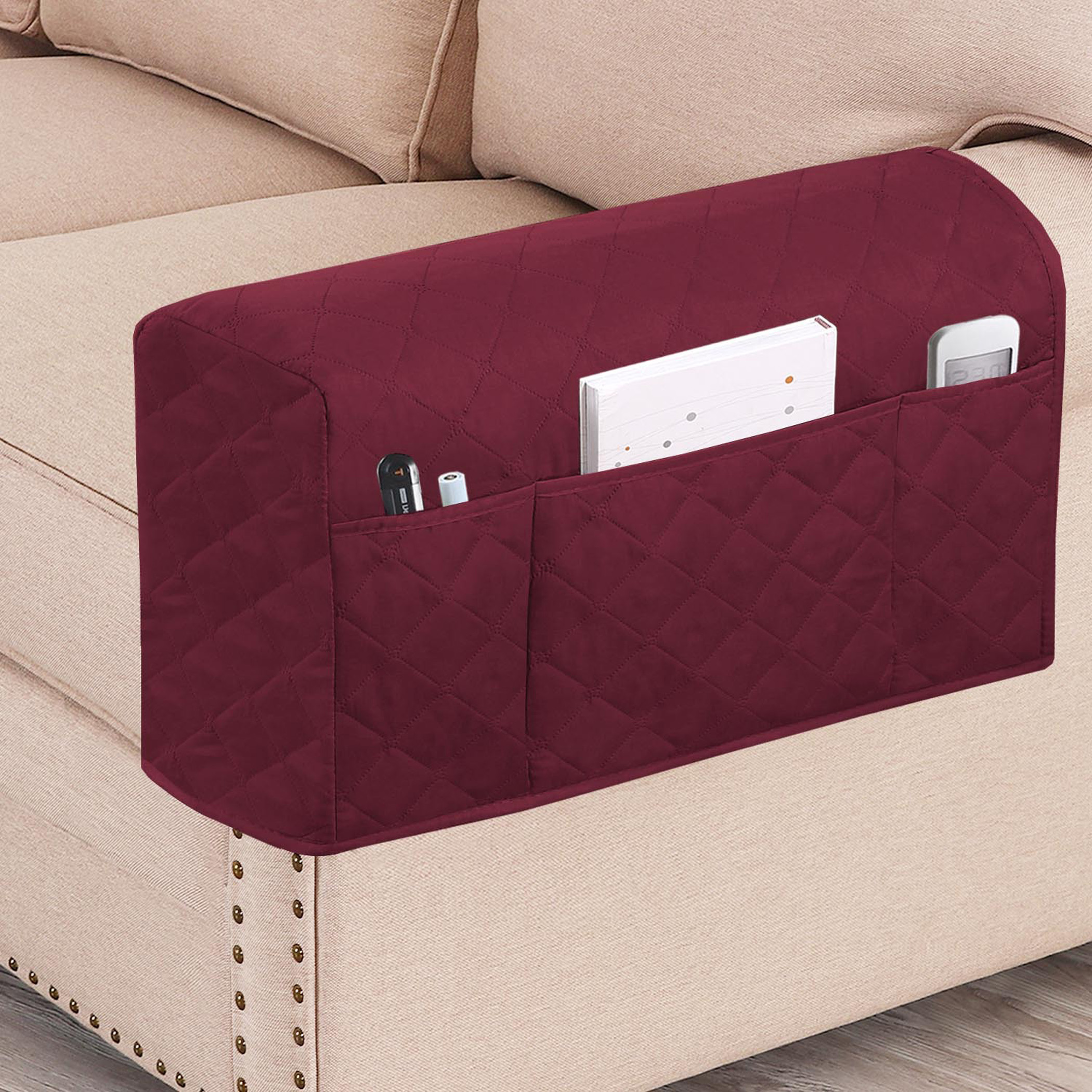 2 Stück Sofa Armlehnenbezug Polyester Couch Armschutz Anti Rutsch
