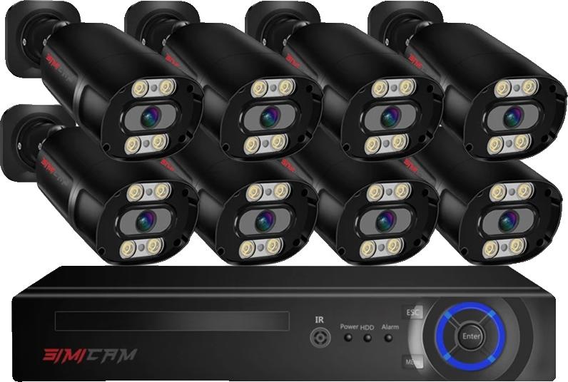 Bezpečnostný kamerový systém, 4K Ultra HD, 8-kanálový NVR, 8CH NVR 8 CAMERA, 2T