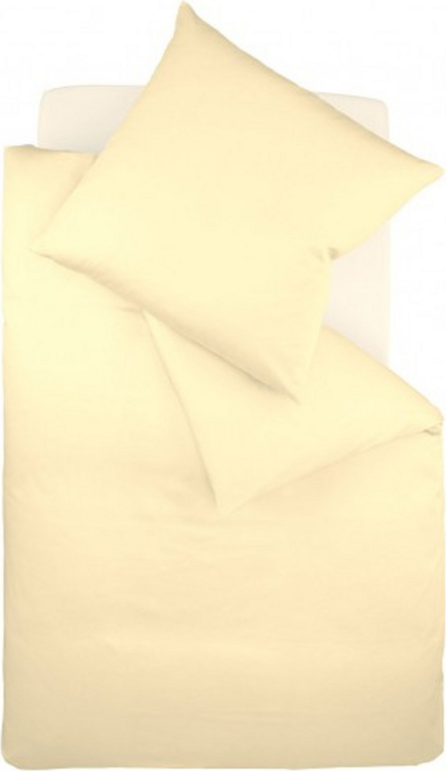 Fleuresse Mako-Satin-Bettwäsche colours, Farbe vanille 0215 Größe 200 x 200 cm + 2 Kissenbezüge 80 x 80 cm G-009100-0215-0400