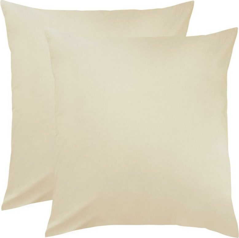 Bettwaren-Shop Single Jersey Kissenbezug Ulm 2er Pack 80x80 cm vanille