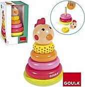 Jumbo Spiele GOULA Stapel-Huhn, Stapelspielzeug, Stapelspiel, Kinder Spielzeug, Stapelturm, Holz, 53457