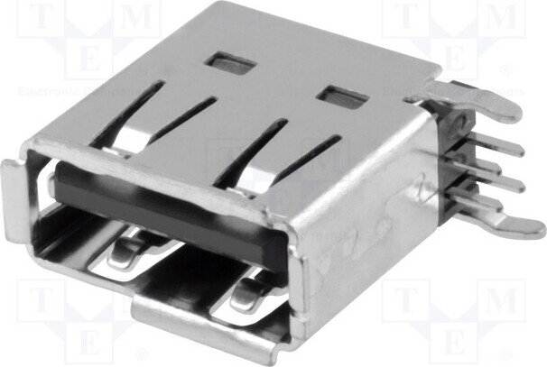 TNE 1x Buchse THT USB A PIN: 4 seitlich,mit 90°-Winkel UBAL-4R-D14-4S(LF)(SN) USB un _1GH_UBAL-4R-D14-4S