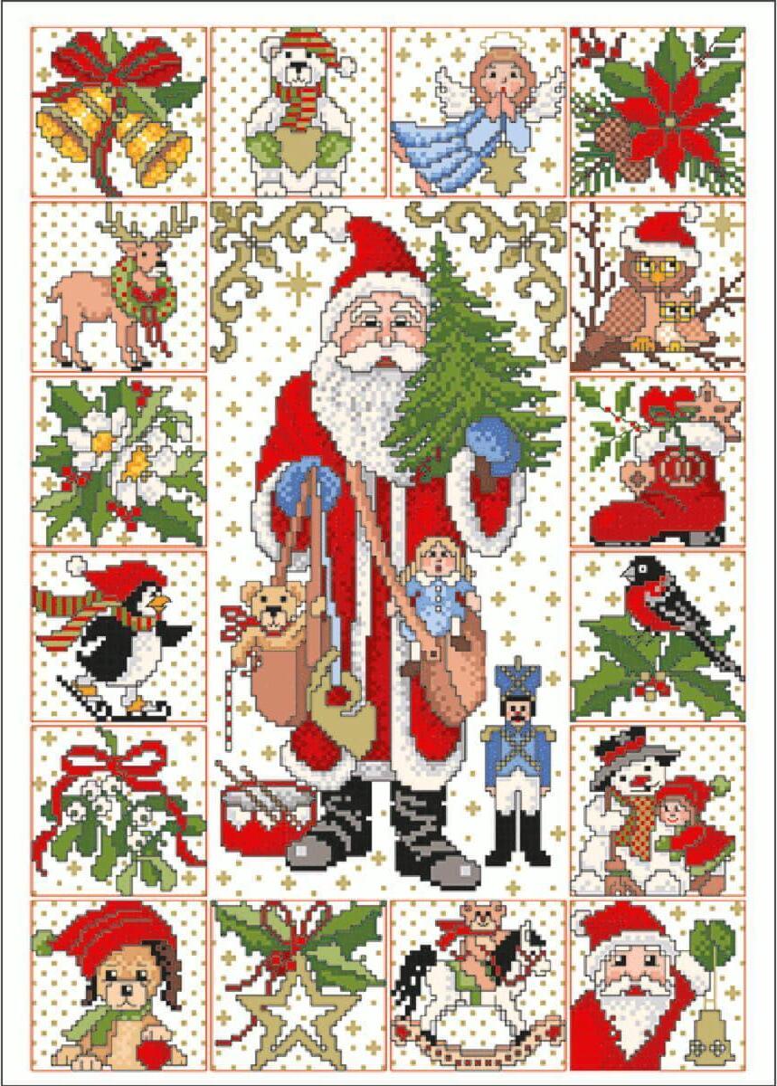 Lindnerova krížiková výšivka - vzor "Adventný kalendár", 104