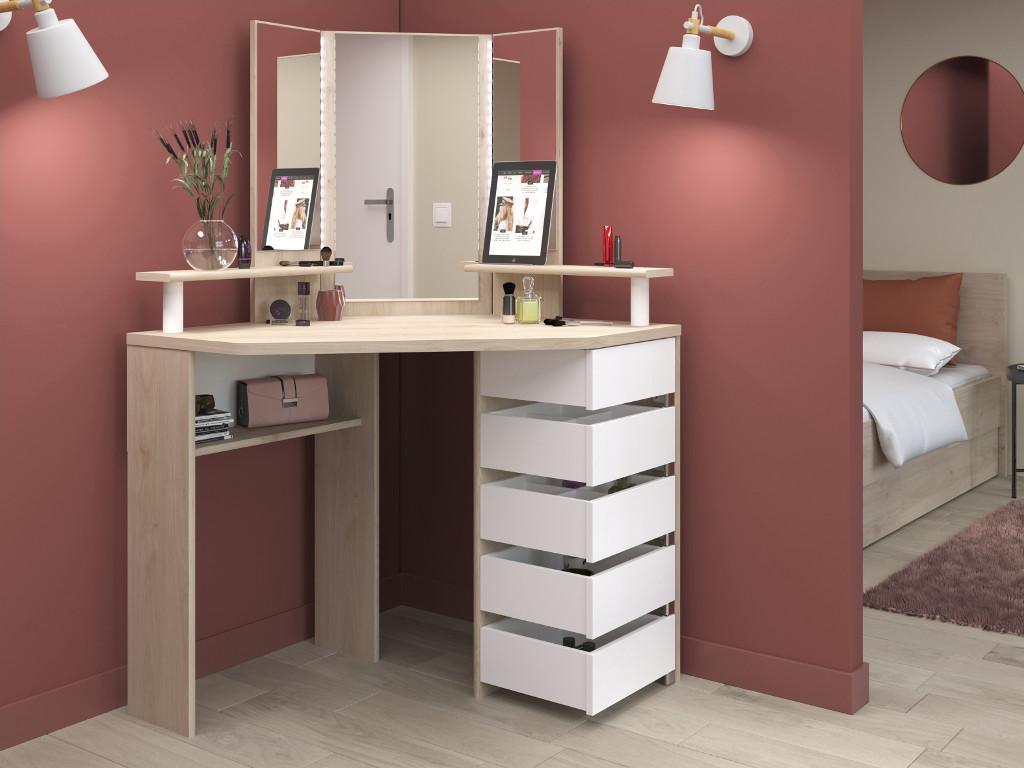 Parisot Meubles Parisot Schminktisch übers Eck - Volage 21 7385COIF-ECR