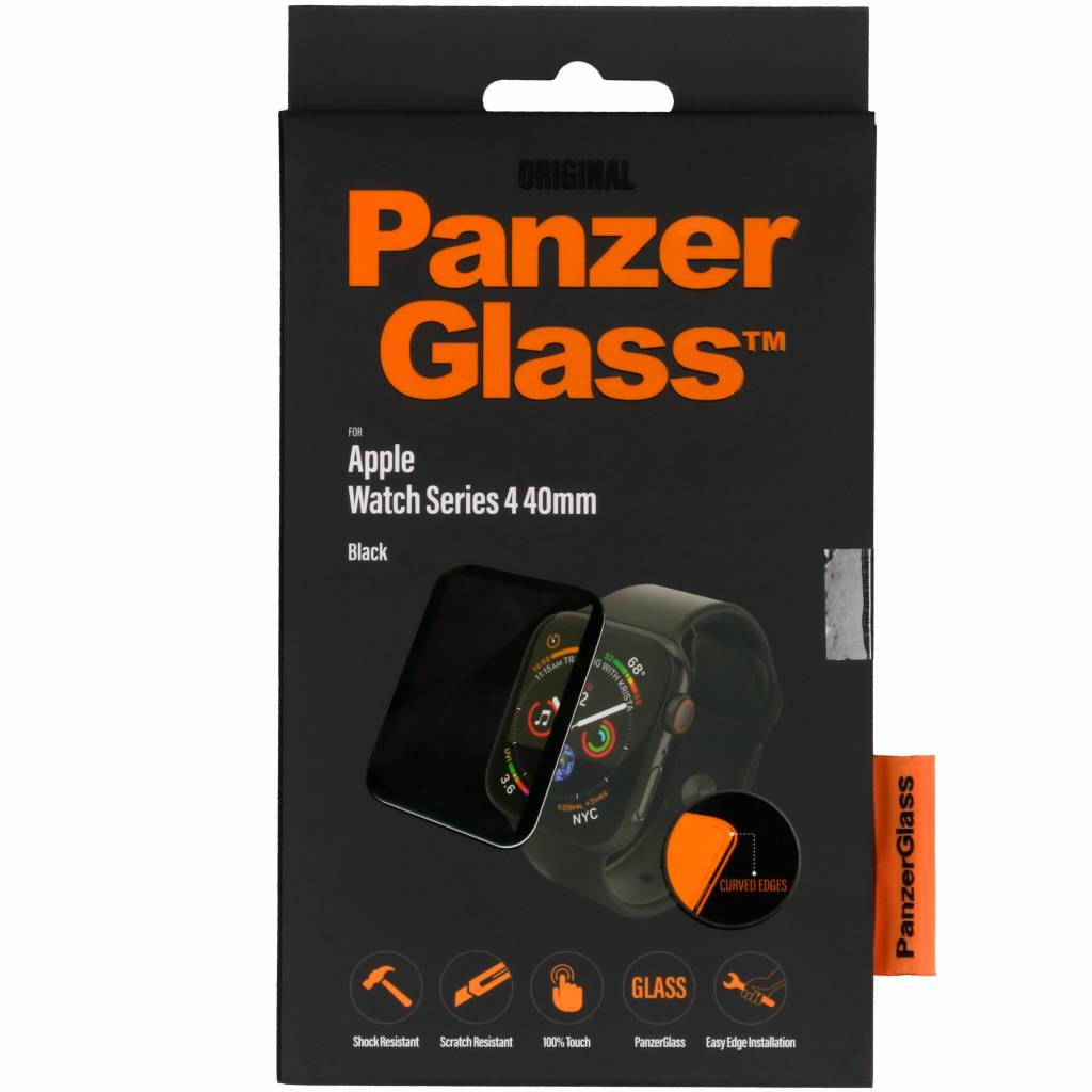 PanzerGlass 2013, Ochrana displeja, Smartwatch, Čierna, Apple, APPLE WATCH SERIES 4, Číra ochranná fólia na displej