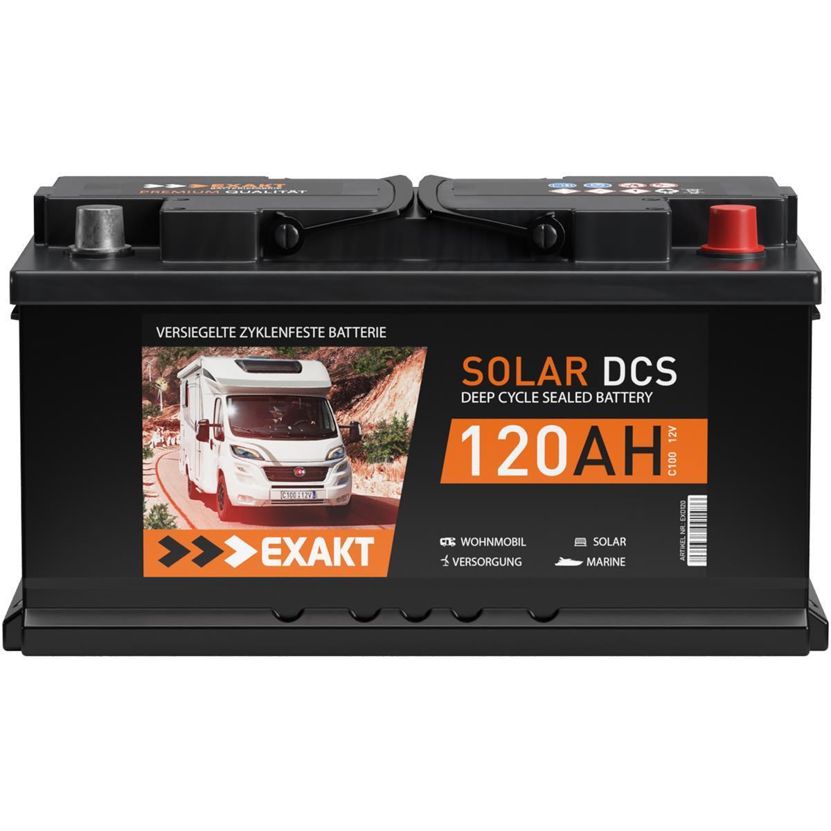 EXAKT LiFePO4 100Ah 12V inkl. BMS Lithium Batterie Solarbatterie