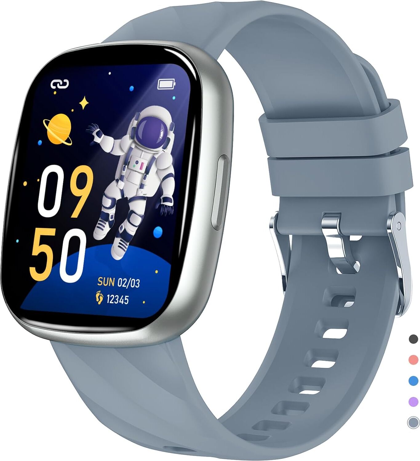 Pthtechus Kids SmartWatch, 1,75" HD dotykový displej, vodotesnosť IP68, fitness tracker, krokomer, 42 športových režimov, budík