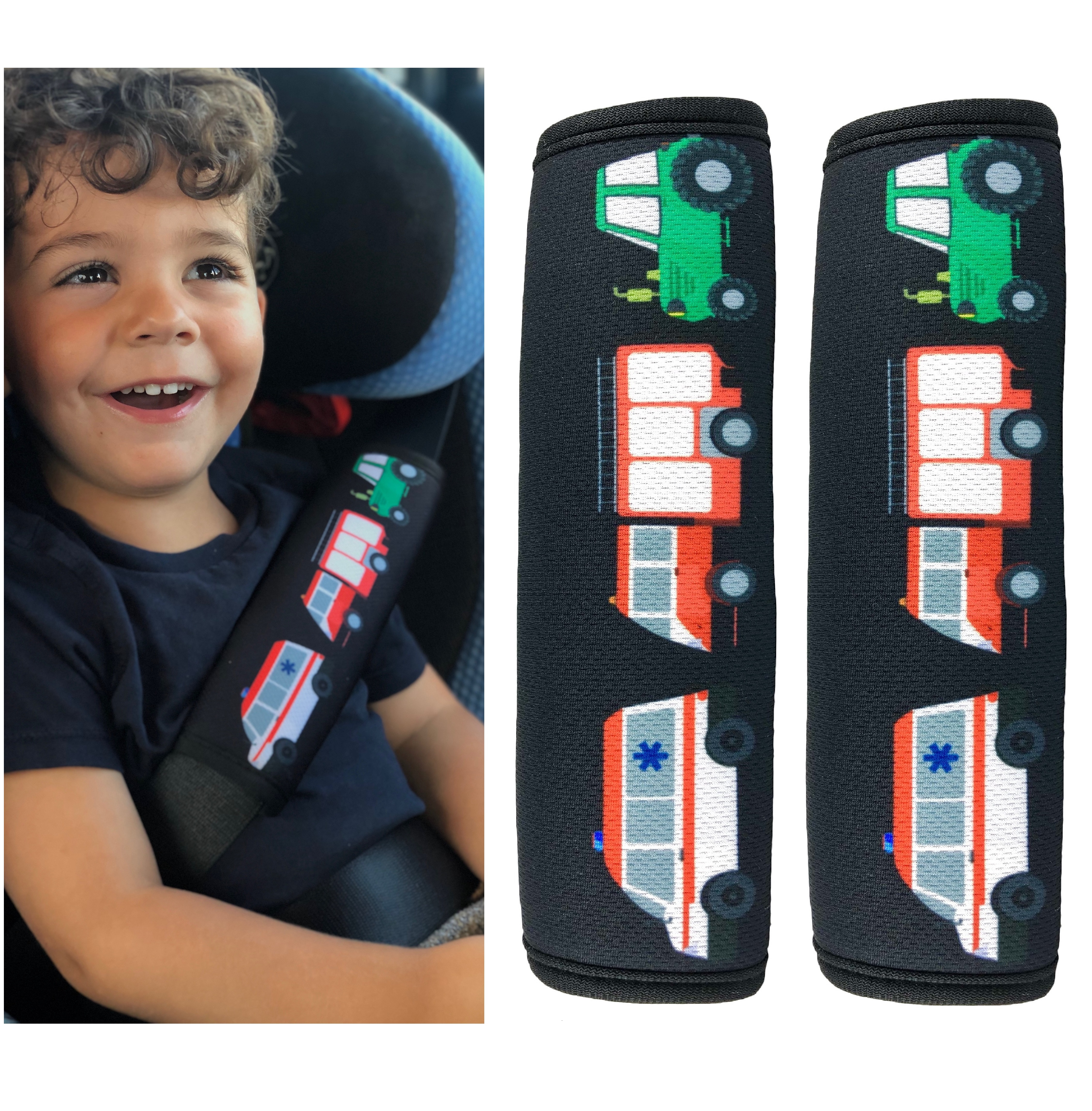 Starmood 1 Paar Autositzgurtpolster Gurtpolster Sicherheitsgurt Schultergurt Rucksack Kissen Bezüge für Kinder 