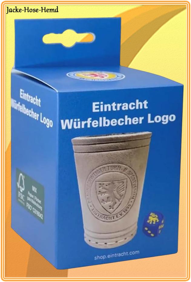 Vertriebsarena Eintracht Braunschweig Würfelbecher Würfel Lederbecher Knobelbecher Kniffelbecher 1023537