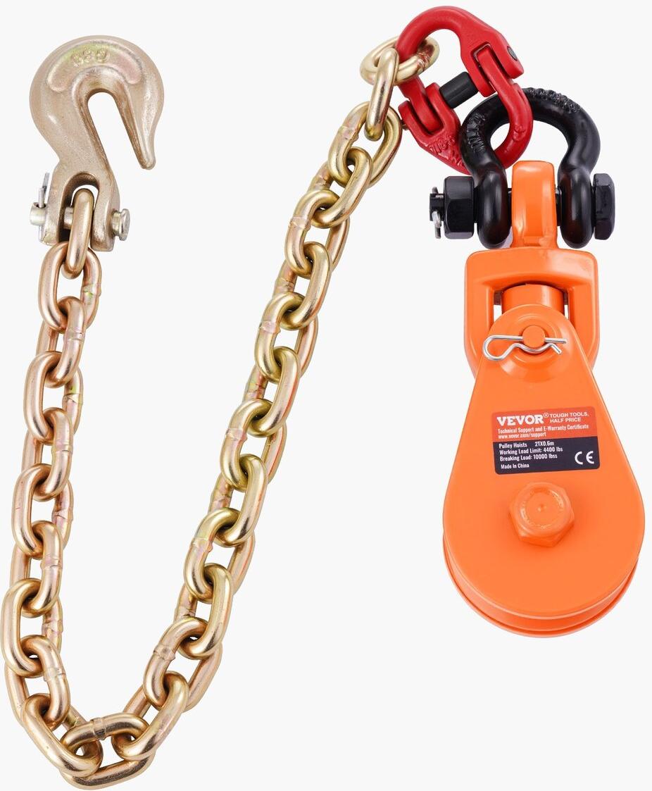 VEVOR 2-Tonnen-Umlenkrolle, Kette, Pritschen-Abschleppwagen, Rollback-Autotransporter, Seil