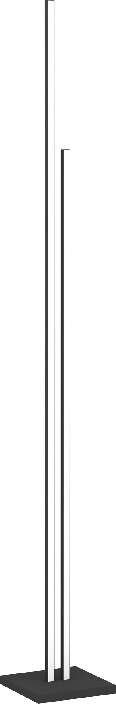 EGLO LED Stehlampe CANNIGIONA, Stehleuchte, Standleuchte aus Aluminium und Kunststoff, Wohnzimmerlampe, Bürolampe in schwarz und weiß Fußtrittschalter 31234