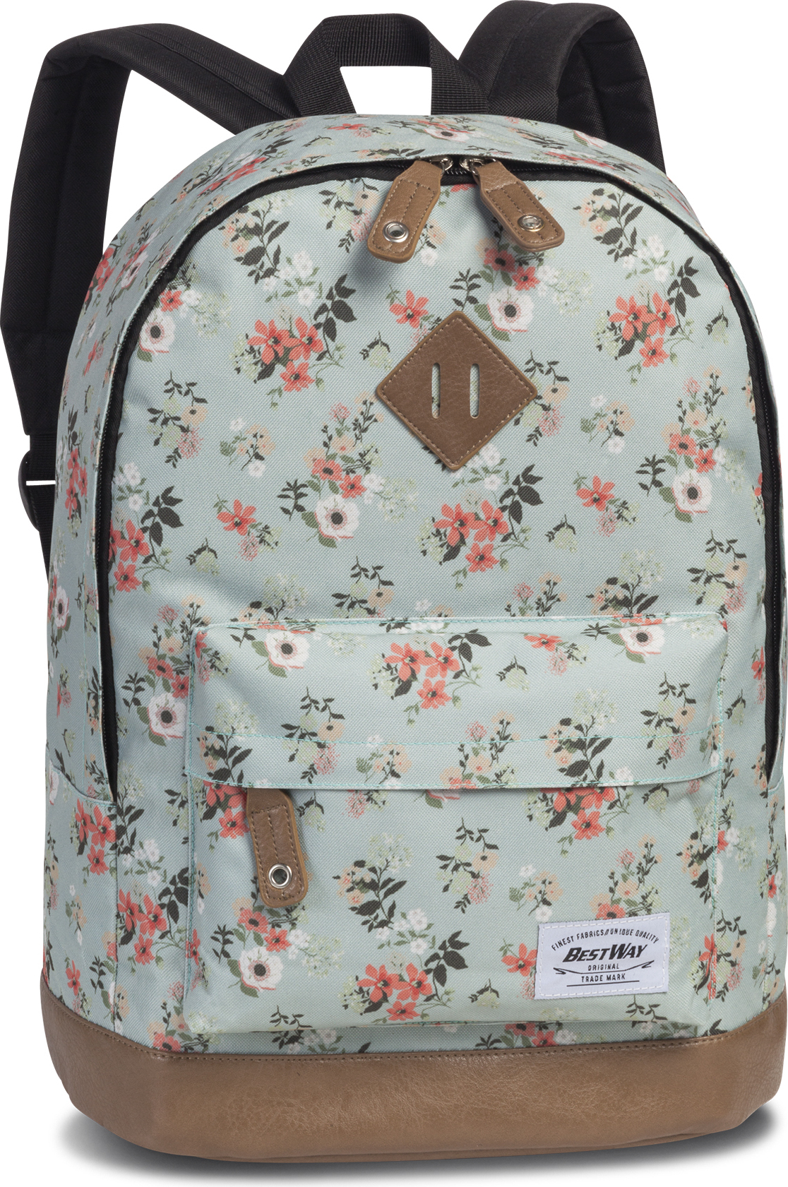 BestWay Rucksack grau-grün koralle bedruckt 40190-5852