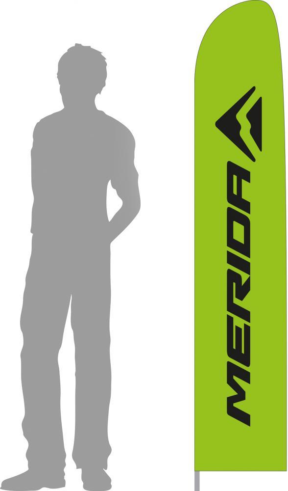 Merida Bikes Merida Beach Flag MERIDA klein 300 cm Grün - auffällige Werbeflagge für Ihren...