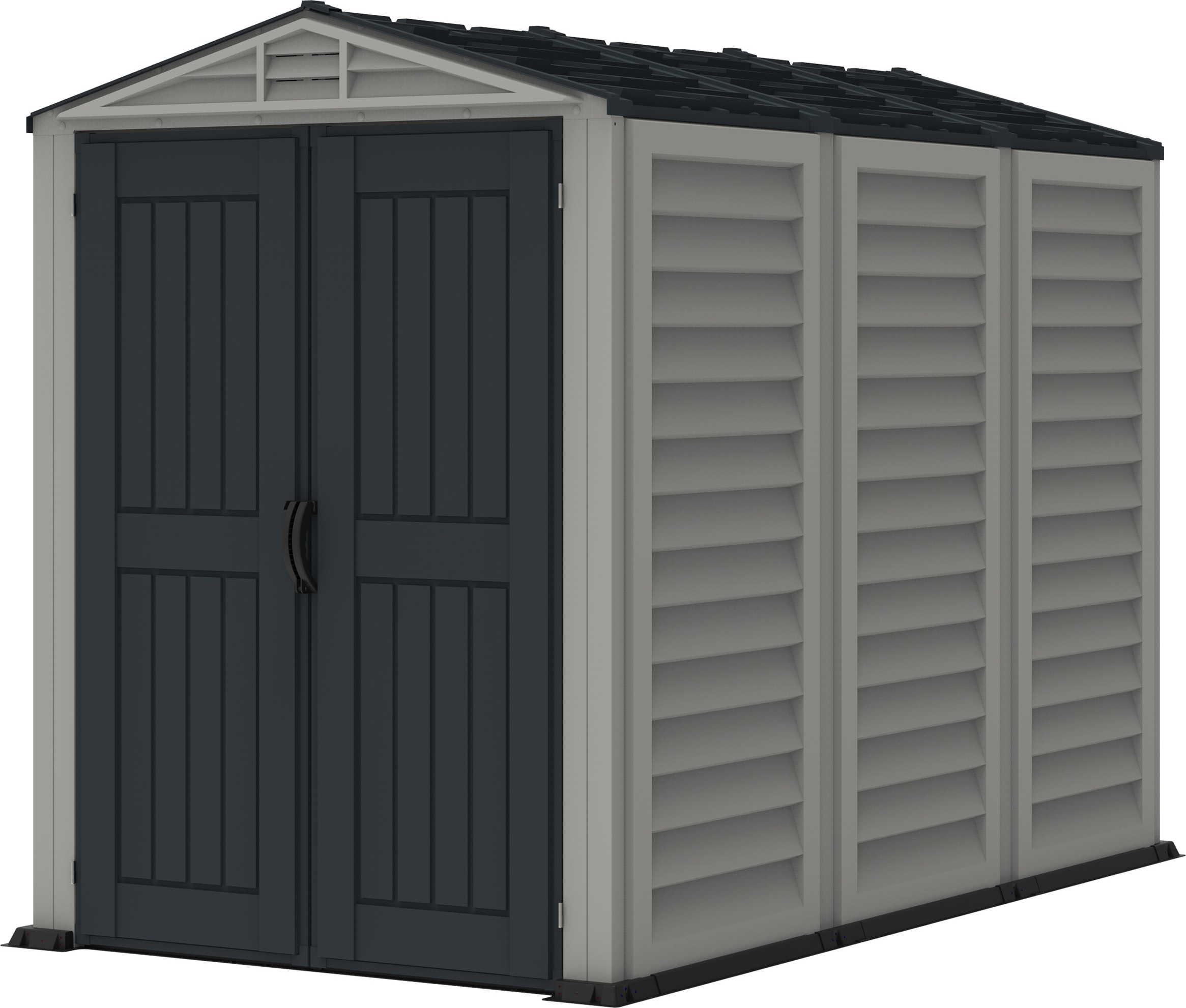 DURAMAX Yardmate Plus Záhradný Domček 41 M² + Podlahová Konštrukcia Vinylový Sivý/Antracit 35825