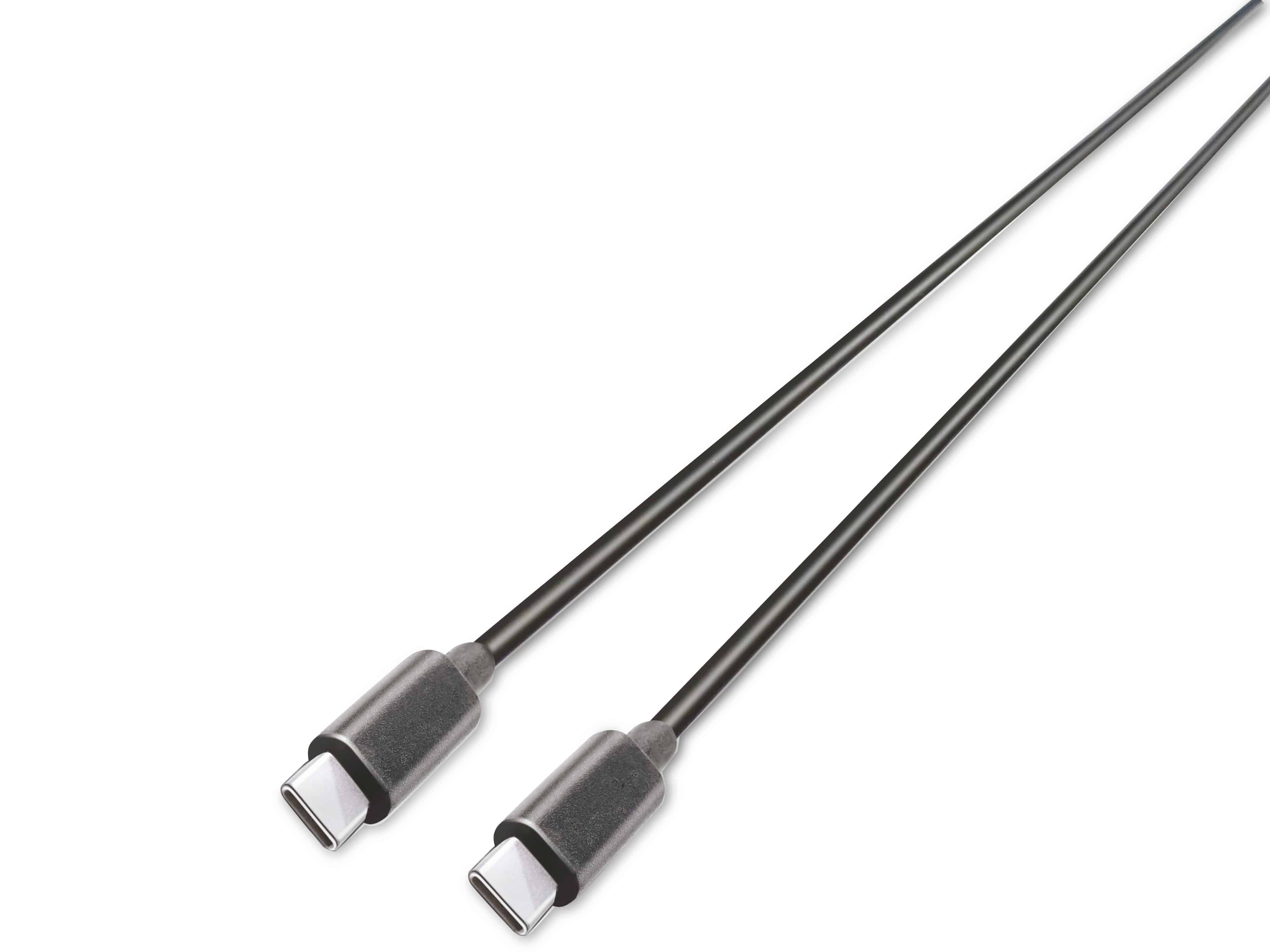 GRUNDIG USB-C-Kabel USB 2.0, USB-C auf USB-C, 1 m, schwarz WESTCK-15