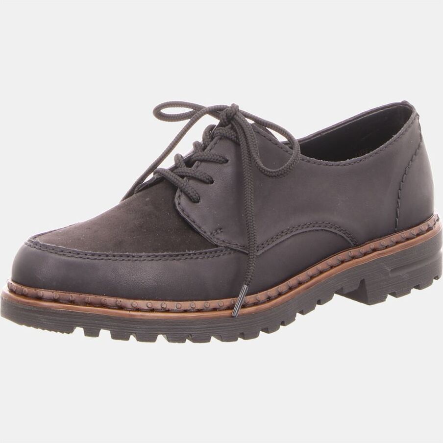 Damen Sneaker Rieker 54806-02, Halbschuh, Schwarz, Kunstleder, NEU - Damenschuhe Sneaker, Schwarz, absatzhöhe: 15 mm 54806-02_39