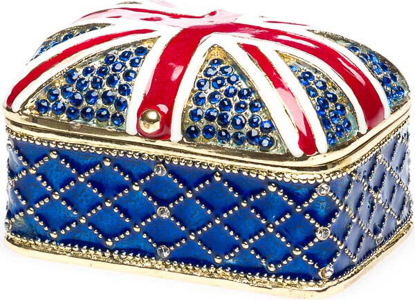 Aubaho Schmuckschatulle Englische Flagge Pillendose England Schmuckdose jewelry