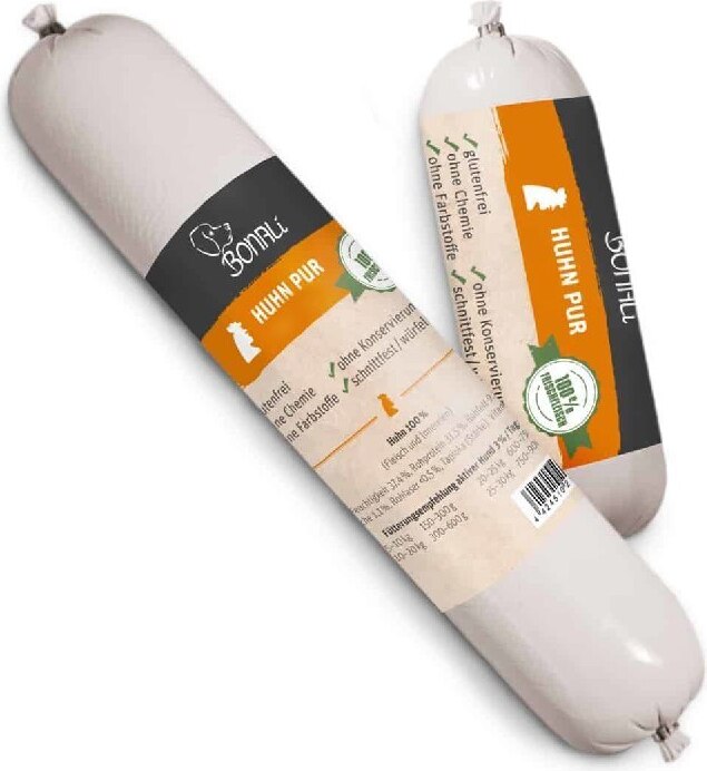 Bonali Hundewurst Huhn schnittfest 600g 11 Stück +1 Gratis