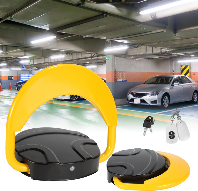 Yakimz Absperrpfosten Parkpfosten Parkplatzsperre Fernbedienung Klappbar Elektronische Automatische Alarm mit Schlüssel Parkraumschloss Parkplatzbügel RL-HG9015-1-CTa