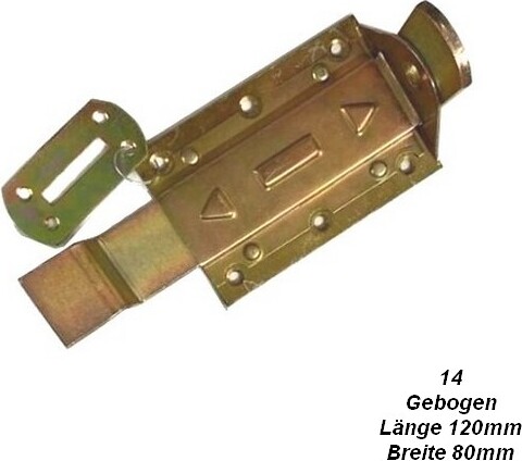 MonJar Grendelriegel Türriegel Riegel Schlossriegel Möbelriegel Schubriegel Gebogen 120x80mm