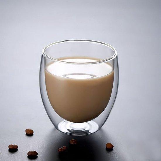 Famanu Espressotassen Set - 6 Doppelwandige Thermogläser mit Schwebeeffekt (250 ml) SHSHOP
