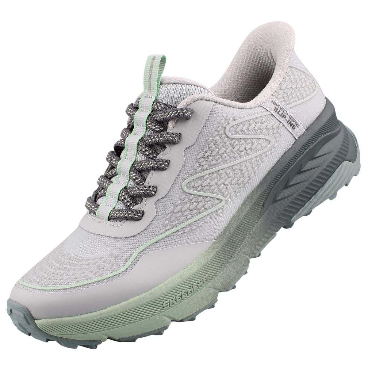 Skechers Slip-Ins Switch Back MIST Dámske tenisky Grey/Green