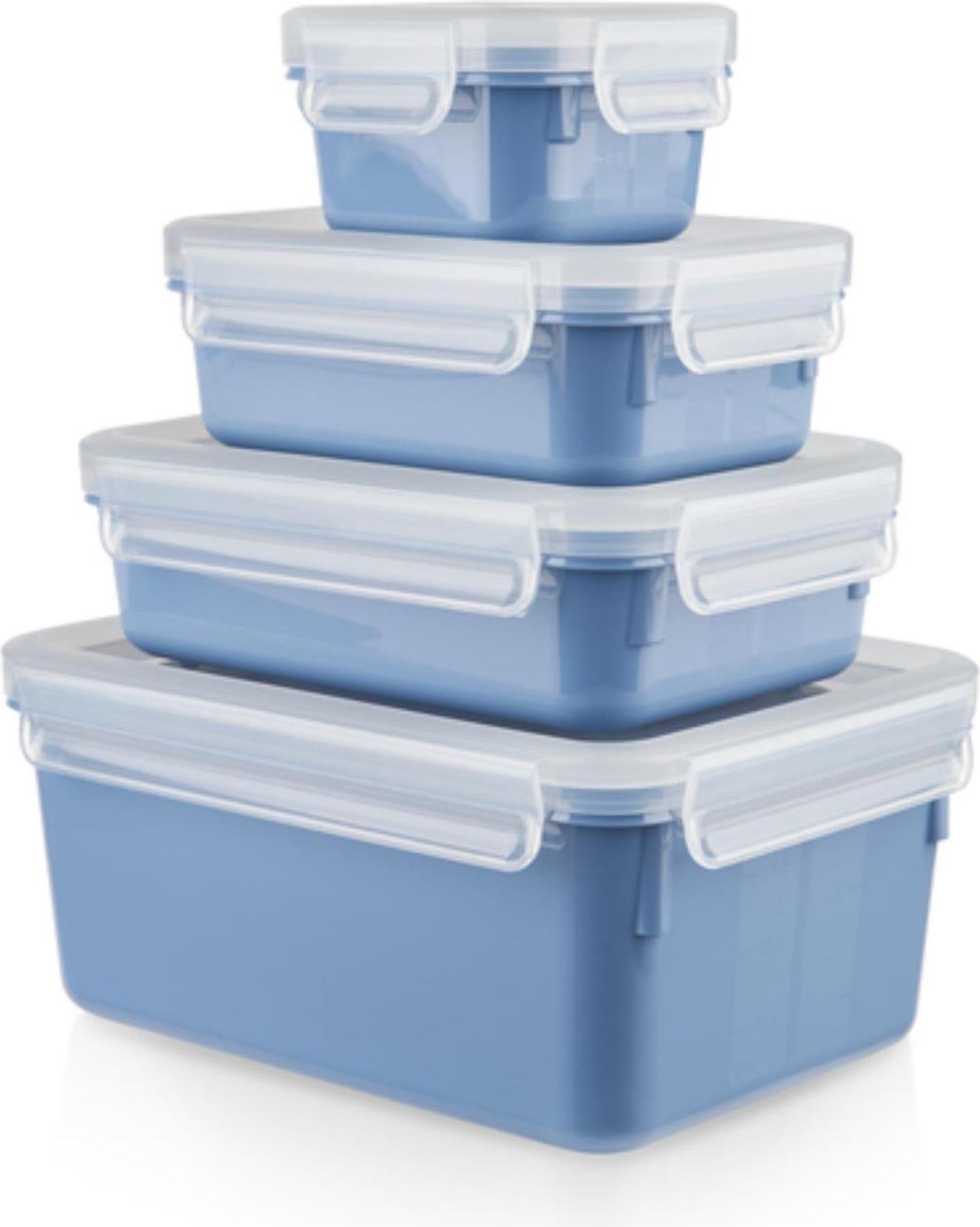 Tefal CLIP & CLOSE N1030810, Set, Rechteckig, Blau, Polypropylen (PP), Thermoplastisches Elastomer (TPE), Deutschland, 167 mm