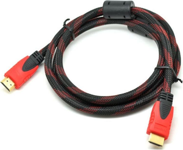 INF HDTV-Kabel Rot-Schwarz: PVC, Sauerstofffreies Kupfer, für TV & PC 5 m 386307