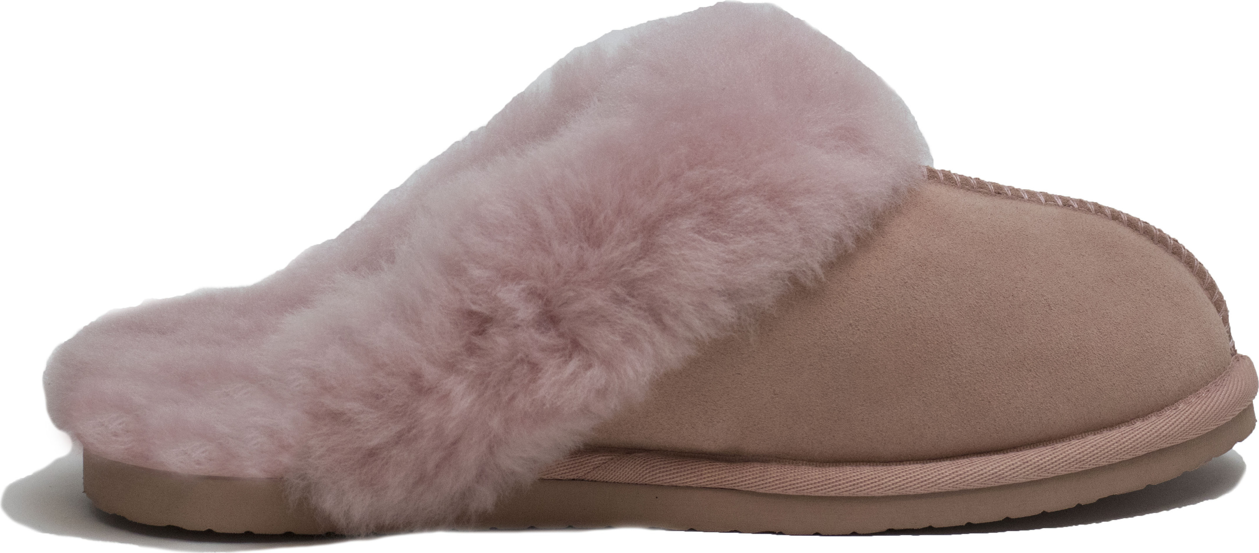 Reissner Lammfelle Lammfell Pantoffel NADINE mit Fellkranz rose 42 NADINE-ROS-42