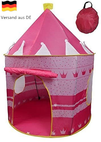 Kinderzelt Babyzelt Spielhaus Spielzelt Prinzessin Castle Star Anhänger Blau PEO 