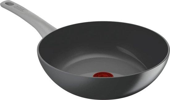OEM Induktionswok in Keramik - 28 cm - Gerecycelt Aluminium - Thermo-Signal - PFAS-frei - für alle Heizquellen - Grau 2026