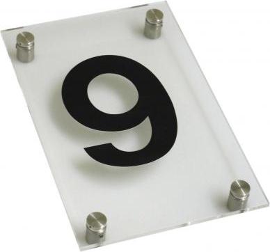 HSK Kunststoff-Hausnummernschild Zahl Ziffer - 9 Neun - 309703 - 13x20cm