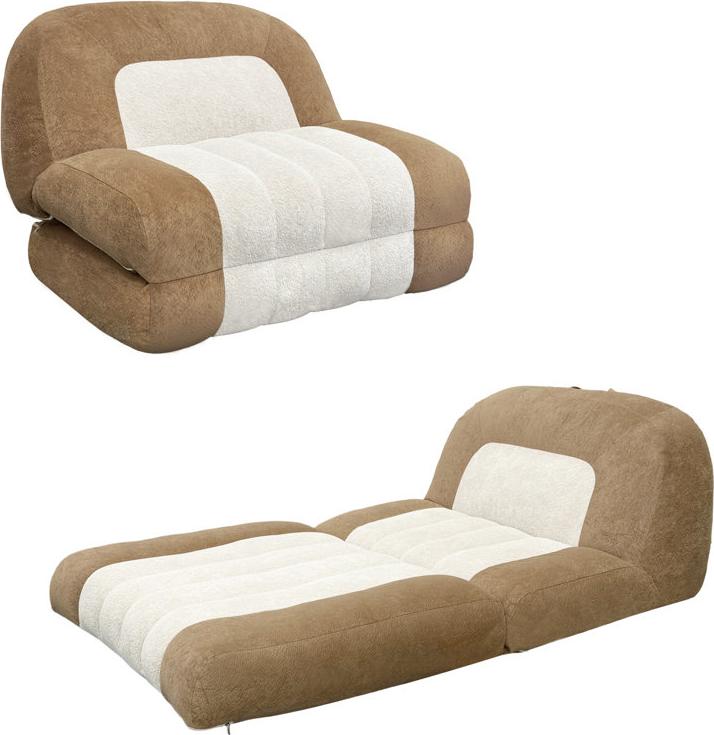 PillowPalette Faltsofa Bett Beige 100cm