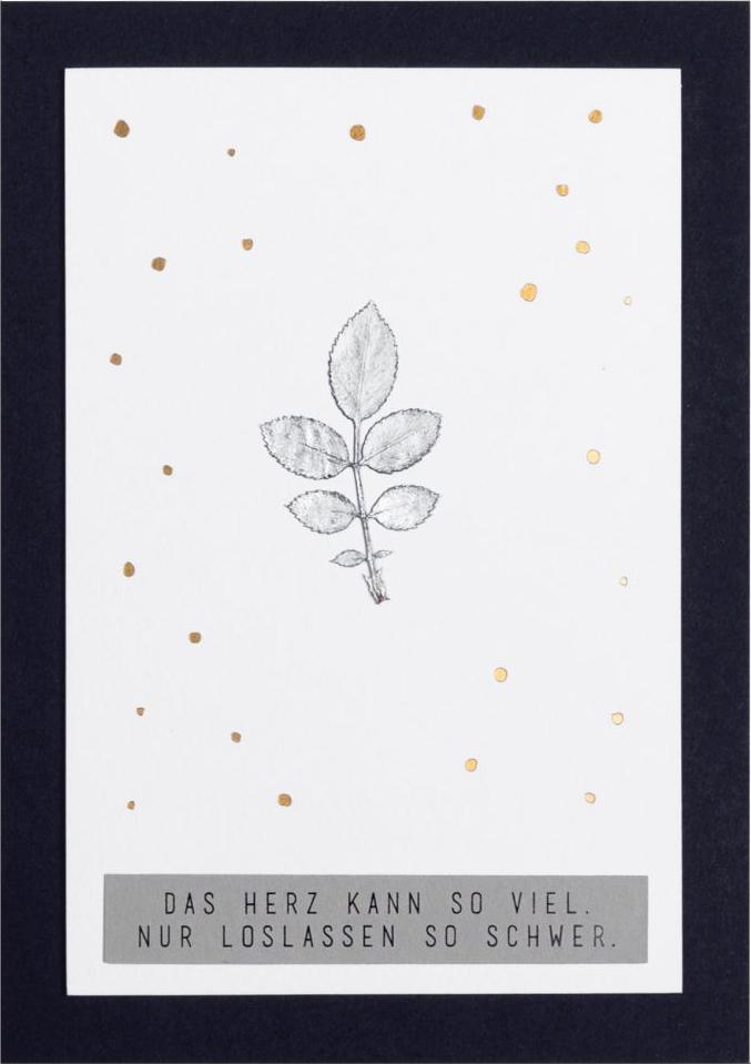 räder Kondolenz Glanzblätterkarte "Das Herz kann so viel" 17821