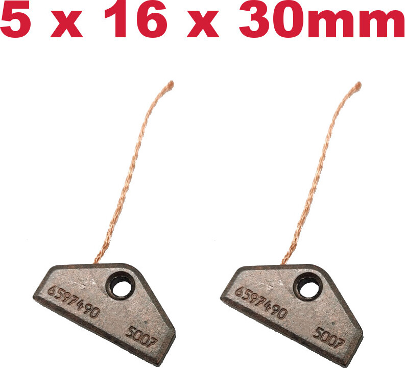 Trade-Shop 2x Kohlebürsten Motorkohlen 5 x 16 x 30mm für Miele Gala T 491 T 491 T 495 C T 495C Jubileu T 410 C T 420 C Jubileum T 494 C T 565 C 169995691