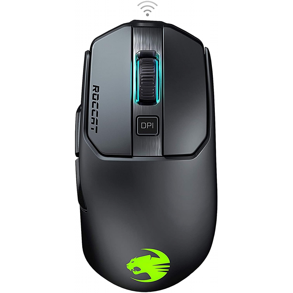 Roccat Kain 200 Aimo Wireless Gaming-Maus RGB Neuer optischer Owl-Eye-Sensor (70,23) ROC-11-615-BK
