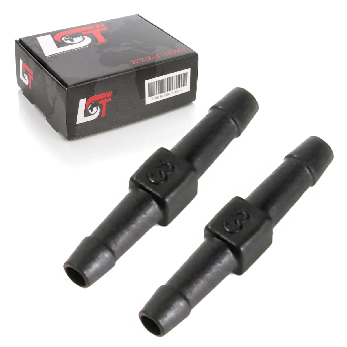 LST 2x Verbinder Verbindungsstück für Rohr und Schlauchverbindungen Ø 3 mm CL-00387 x2