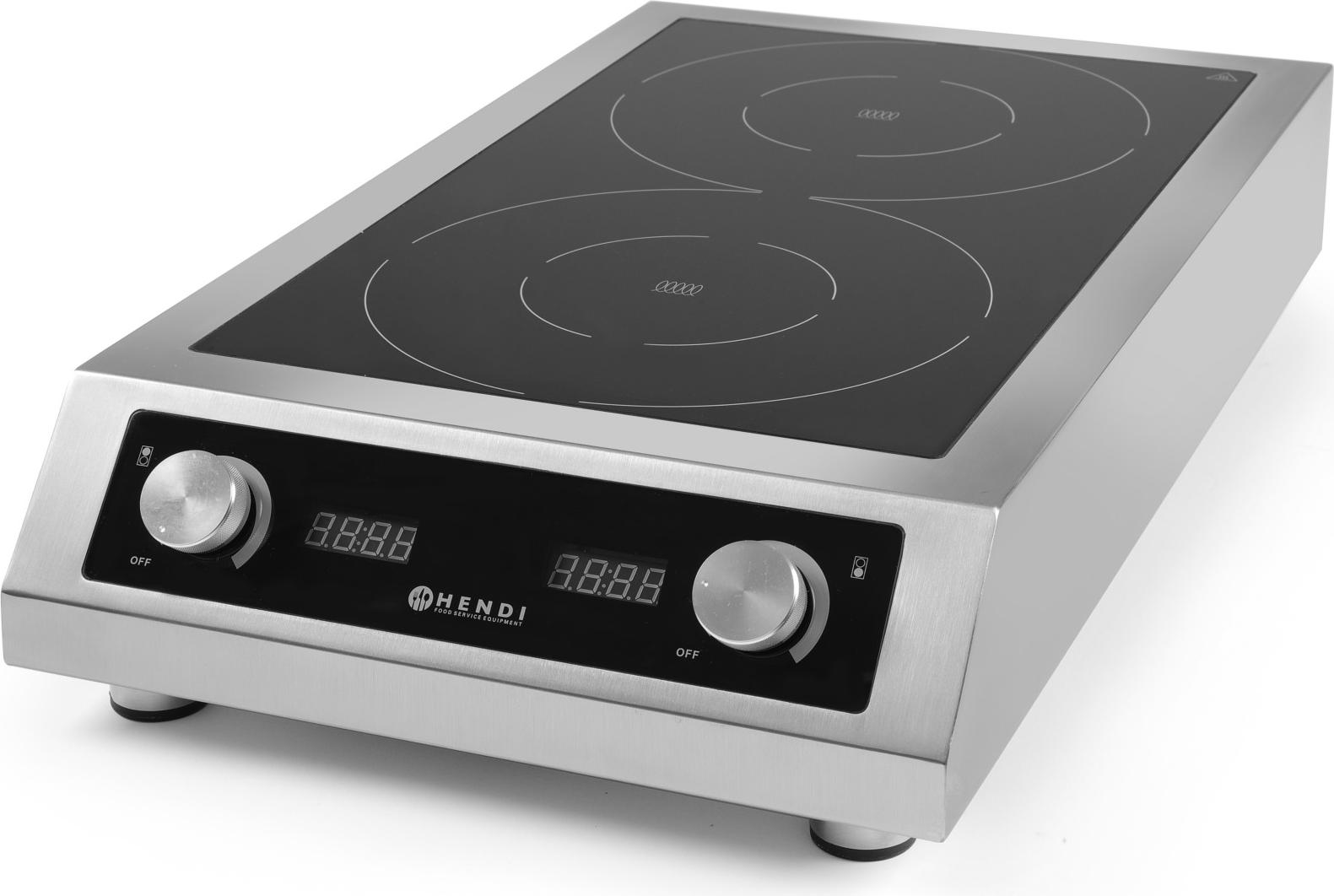 Indukčná varná doska HENDI model 7000, Profi Line, 400V/7000W, 405x700x(H)145mm