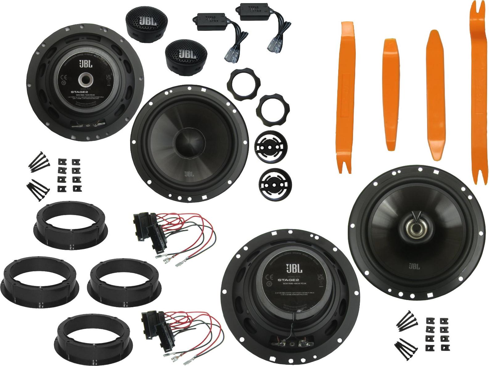 DSX JBL Lautsprecher Set für Skoda Octavia III Bj 13-00 Tür vorne hinten Bügel 1200 W jbloctaviaIIIvohi65c65fb