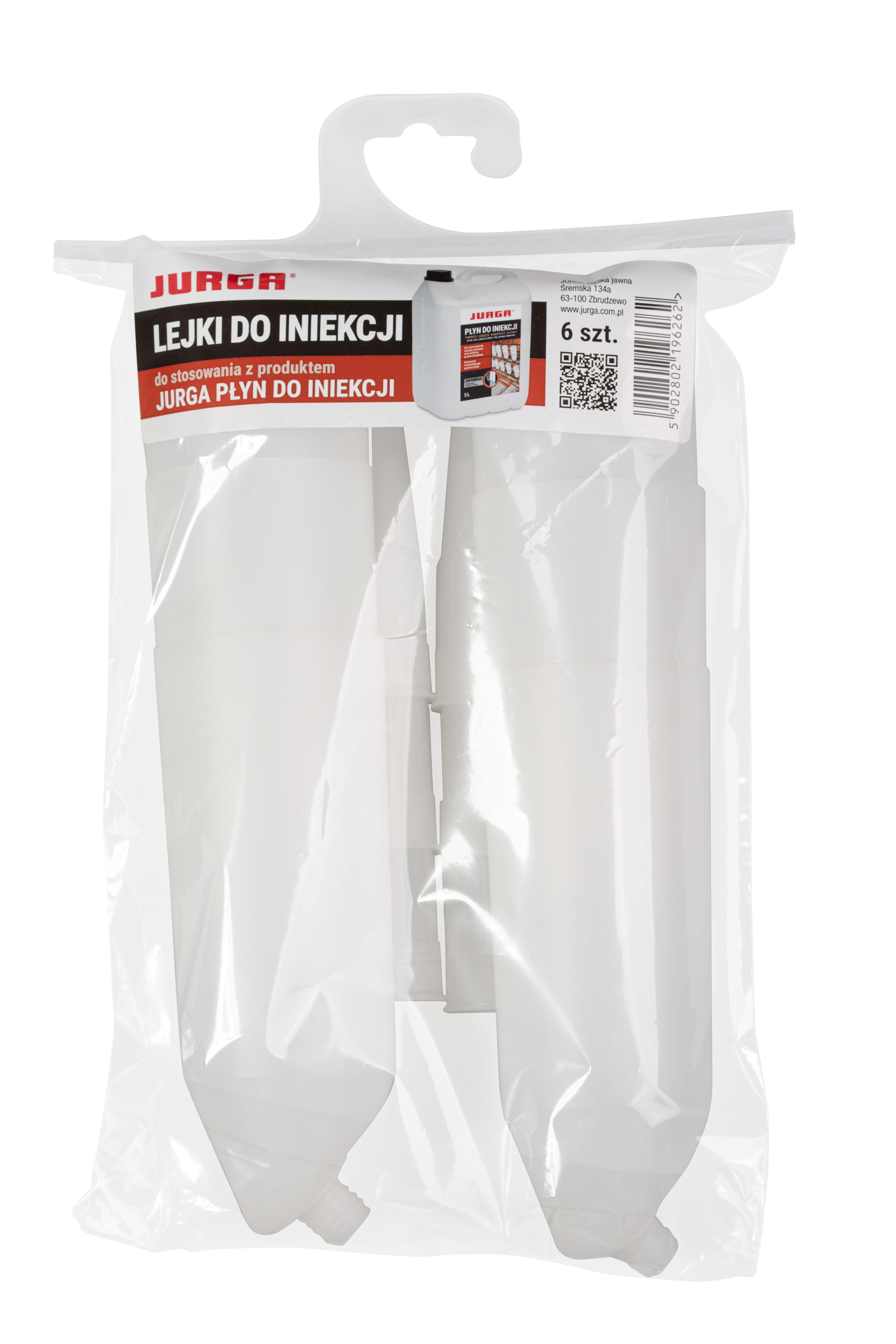 Jurga Injektionstrichter 6 Stück für Horizontalsperre, Injektionsverfahren, Trockene Wand, Verkieselung, Mauerwerkstrockenlegung, Kellersanierung