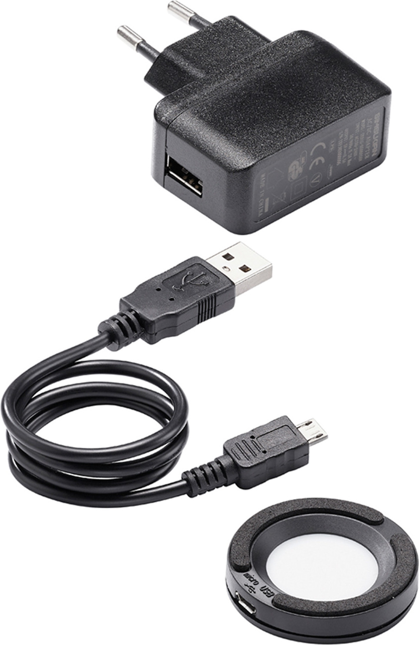 LED lampa na rýchle nabíjanie pre solárnu nabíjačku hodiniek s USB portom a sieťovým adaptérom